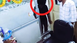 a customer steals money from the barber