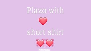 Plazo with short shirt