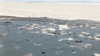 the beach atmosphere is quiet and clean