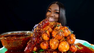 12 2x SPICY CAJUN BOILED EGGS MUKBANG | CAJUN BOILED EGGS | SPICY EGGS | Mukbang | Asmr