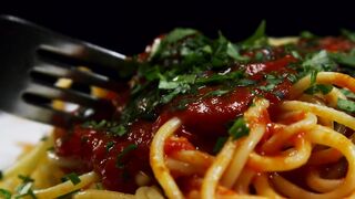 Eating pasta with a fork