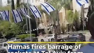 Hamas armed wing fires barrage of rockets at Tel Aviv from Gaza _ #AJshorts.