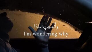 Singing a quiet song inside the car (winter season)