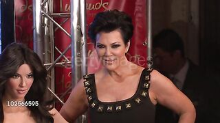 Kris Jenner, Kim Kardashian and Kim's wax figure