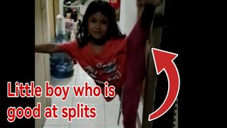 Little boy who is good at splits