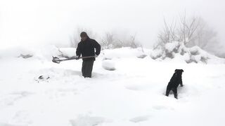 Original Cooking Of A Huge CARP in a BARREL! Life in a far-off Azerbaijani vi...