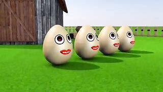 Learn colour colour egg on the farm