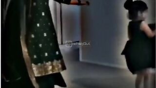 Mom and cute baby girl dance