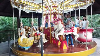 "Joyful Rides: A Day of Fun at the Amusement Park"