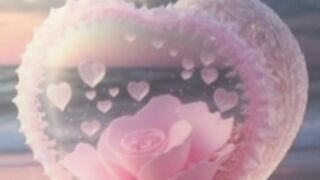 "Blossoming Love: Heart-Shaped Floral Wallpaper"