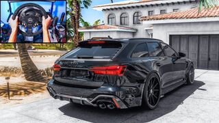 900HP Audi RS6 Avant - Forza Horizon 5 (Steering Wheel + Shifter) Gameplay