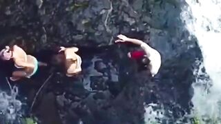 swimming on a beautiful shower nature #nature #girl #shorts #shortvideo