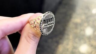 Men's Real Gold Nugget Last Supper Large Ring