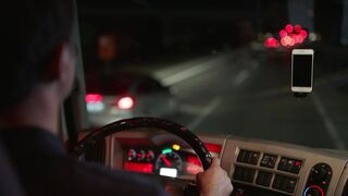 Driving a truck through the night