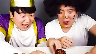 ASMR Mukbang Mara squid enoki mushrooms_ pork belly _ TikTok Funny Videos _ HUBA _shorts