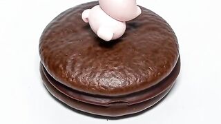 Funny animal eat Chocolate biscuit