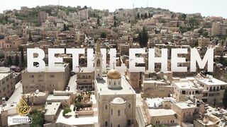 Palestinian artist in Bethlehem integrates historic Palestinian map into artworks.