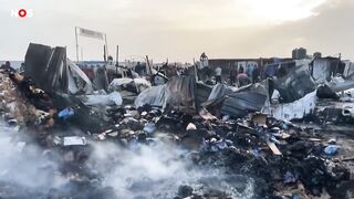 Israël beschiet tentenkamp, tientallen doden.
