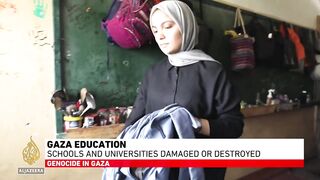 Gaza’s students turn classrooms into shelters amid war, struggle to continue education.