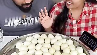 60 BOILED EGGS EATING CHALLENGE???? FASTEST FOOD COMPETITION???? _shorts _foodie _foodchallenge(360P).