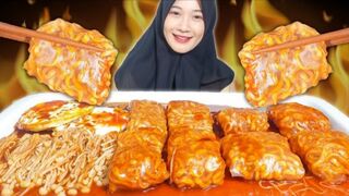 SAMYANG BULDAK ROLL, PAKAI ENOKI SAMA TELOR MAKIN MANTAP, MUKBANG SAMYANG #MUKBANG