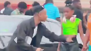 Small girl dancing