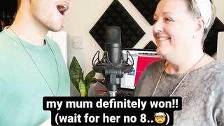 my mum deffo won with the last one..???? #singing #cover #duet #motherandson 2