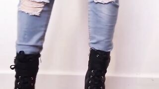 ASMR stepping on food