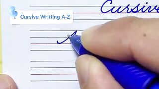 How to write English capital letters _ Cursive writing A to Z _ Cursive handwriting practice _ ABCD(360P).