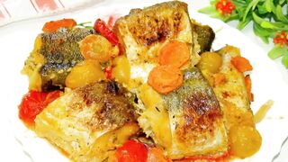 ВКУСНЕЕ РЫБЫ НЕТ, с овощами в духовке! Самая СОЧНАЯ! Ужин прекрасный!