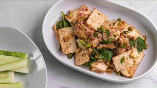 Thai Tofu Salad - Waterfall Tofu Recipe - Easy Vegan