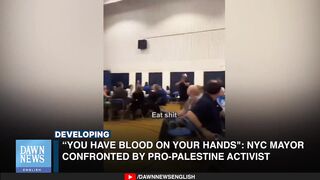 “You Have Blood On Your Hands": NYC Mayor Confronted By Pro-Palestine Activist | Dawn News English