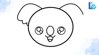 HOW TO DRAW A FACE KOALA SO CUTE EASY