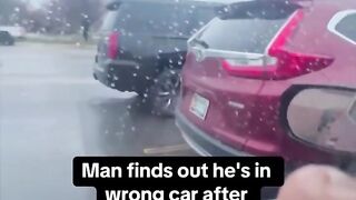 Man finds strange dog in backseat, realizes he's in wrong car #shorts