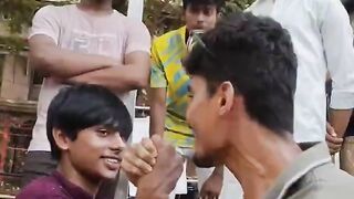 ATTITUDE VS POWER ???? ARMS WRESTLING PUBLIC REACTION