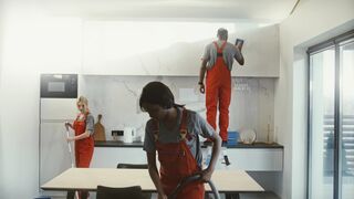 girl working