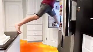 When the floor is actually lava ????