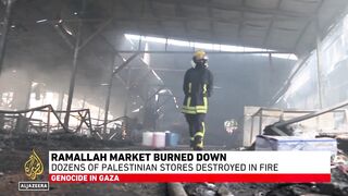 Ramallah market burned down: Dozens of Palestinian stores destroyed in fire