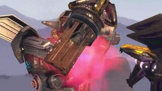 Autobots Vs Trypticon Transformers Fight Scene