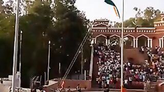 Indian BSF vs Punjab Rangers Flag Hosting Ceremony