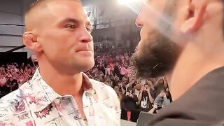 O clima esquentou na encarada entre  Makhachev e Dustin Poirier ???? #UFC