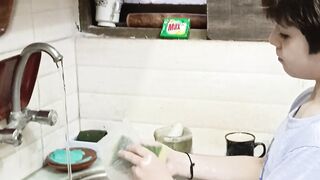 Mustafa helping mom in the kitchen$MKP#Mustafavlogger