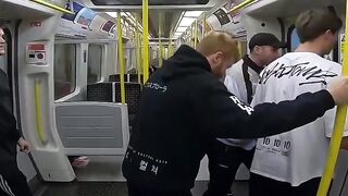 The complimenting rider at the end is just leaning back, thinking, "yeah, that's good, but I'll just stay in the car and wait for my exit"