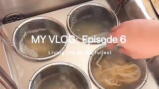 dry black fried noodles