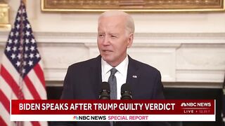 Biden on Trump remarks following guilty verdict_ 'Irresponsible' to claim justice system is rigged.