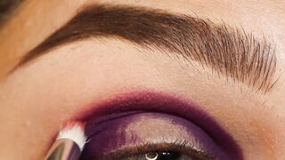 Purple And Gold Cut Crease Eye Makeup Tutorial