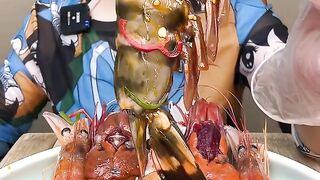 Mukbang 5kg of Spicy Jumbo Shrimp Challenge