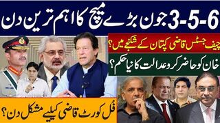 جون بڑےمیچ کا اہم ترین دن چیف جسٹس قاضی کپتان کے شکنجے میں؟ خان کو حاضر کرو3,5,6