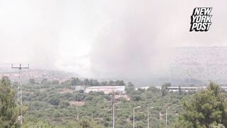 Smoke visible in Israel after rockets fired from Lebanon