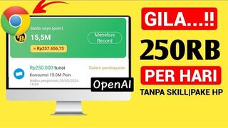 DAPAT 250 RIBU PER HARI MODAL HP, Cara Menghasilkan Uang Dari Internet - Cara Cari Duit Di Internet.